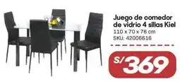 Hiperbodega Precio Uno Juego de comedor de vidrio oferta