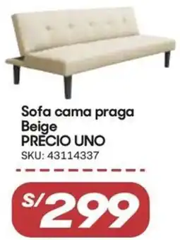 Hiperbodega Precio Uno Beige sofa cama praga oferta