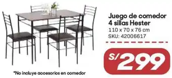 Hiperbodega Precio Uno Juego de comedor oferta