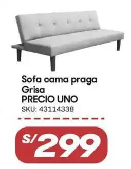 Hiperbodega Precio Uno Sofa cama praga grisa oferta