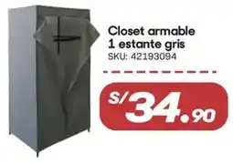 Hiperbodega Precio Uno Closet armable oferta