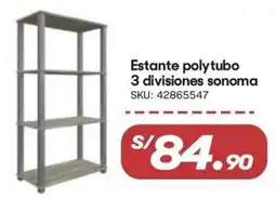 Hiperbodega Precio Uno Estante polytubo 3 divisiones sonoma oferta