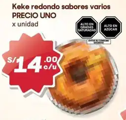 Hiperbodega Precio Uno Keke redondo sabores varios oferta