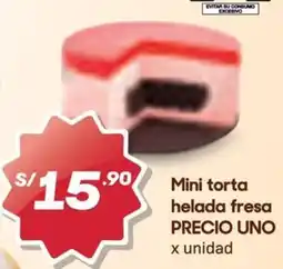 Hiperbodega Precio Uno Mini torta helada fresa oferta