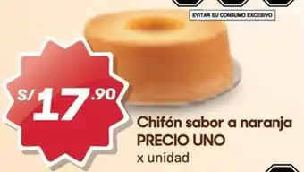 Hiperbodega Precio Uno Chifón sabor a naranja oferta
