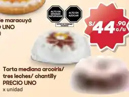Hiperbodega Precio Uno Torta mediana arcoíris/ tres leches/ chantilly oferta
