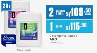 Makro Aro detergente líquido oferta