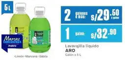 Makro Aro lavavajilla líquido oferta