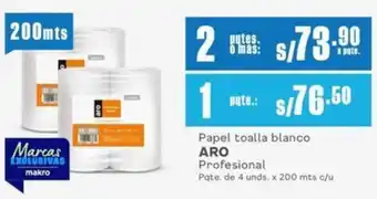 Makro Aro papel toalla blanco profesional oferta