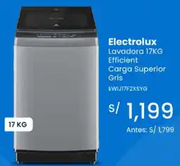 Tiendas EFE Electrolux lavadora efficient carga superior gris oferta