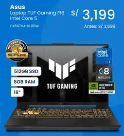 Tiendas EFE Asus laptop tuf gaming f16 oferta