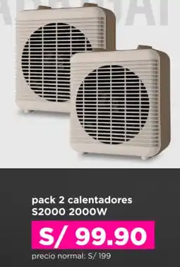 Ripley Pack 2 calentadores oferta