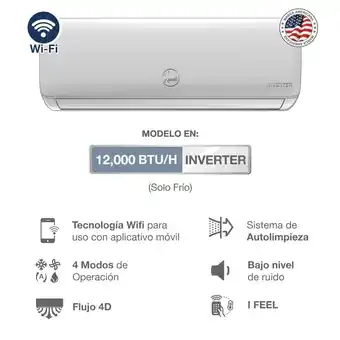 Tottus Aire acondicionado 12000 inverter frio oferta