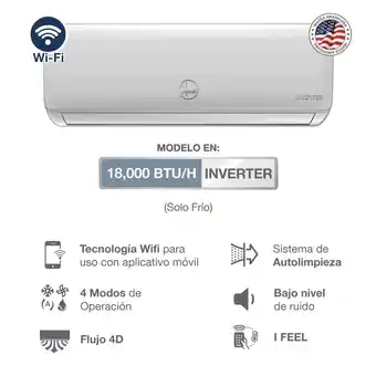 Tottus Aire acondicionado 18000 inverter frio oferta