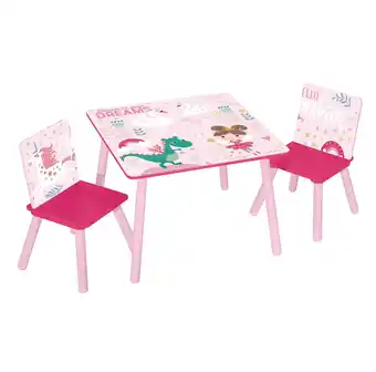Tottus Mesa+ dos sillas ninas fucsia 60x60x44 oferta