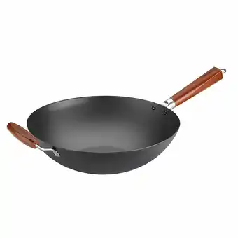Tottus Wok pretratado de 14 con mango de madera oferta