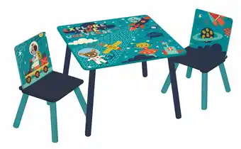Tottus Mesa + dos sillas ninas azul 60x60x44 oferta