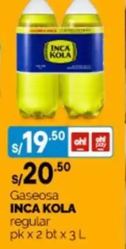 Plaza Vea Inca Kola Gaseosa oferta
