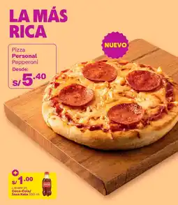 Tambo Personal Pepperoni Pizza + Coca-Cola/Inca Kola oferta