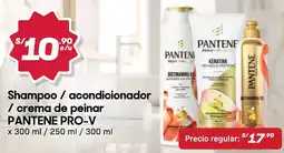 Hiperbodega Precio Uno Pantene Pro-V shampoo/acondicionador / crema de peinar oferta