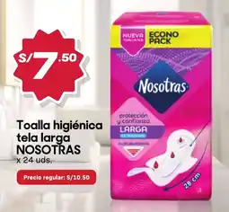 Hiperbodega Precio Uno Nosotras Toalla higiénica tela larga oferta