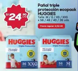 Hiperbodega Precio Uno Huggies pañal triple protección ecopack oferta