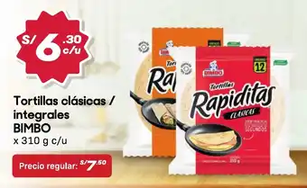Hiperbodega Precio Uno Bimbo tortillas oferta