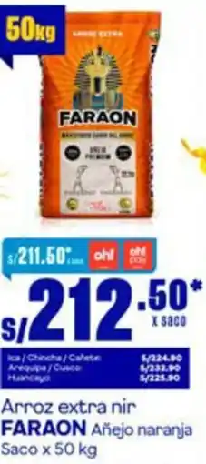 Makro Faraon arroz extra nir añejo naranja saco oferta