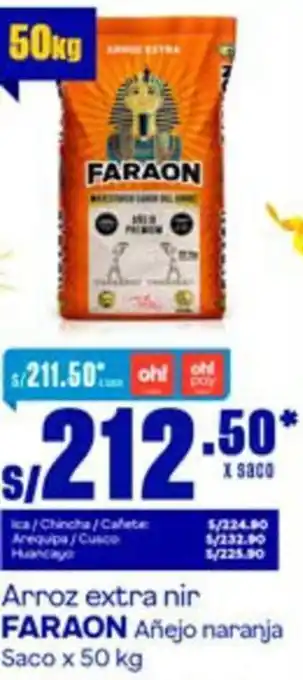 Makro Faraon arroz extra nir añejo naranja saco oferta
