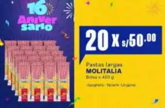 Makro Molitalia pastas largas bolsa oferta