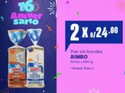Makro Bimbo pan sin bordes oferta