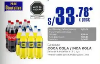 Makro Coca cola / inca kola gaseocas oferta