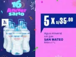 Makro San mateo agua mineral sin gas oferta