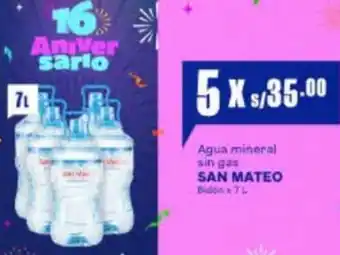 Makro San mateo agua mineral sin gas oferta