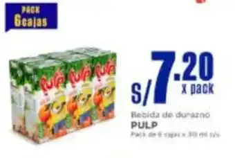 Makro Pulp bebida de durazno oferta
