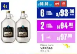 Makro Vargas pisco puro oferta