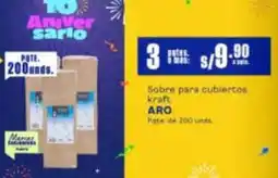 Makro Aro sobre para cubiertos kraft oferta