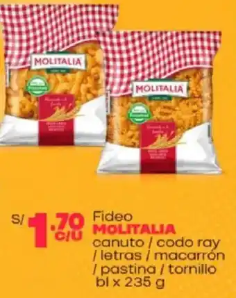 Plaza Vea Molitalia fideo oferta