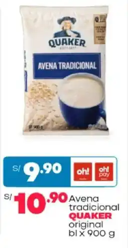 Plaza Vea Quaker avena tradicional original oferta