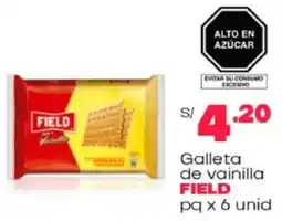 Plaza Vea Field galleta de vainilla oferta