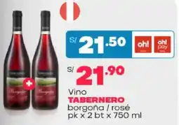 Plaza Vea Tabernero vino borgoña / rosé oferta