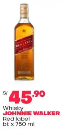 Plaza Vea Johnnie walker whisky red label oferta