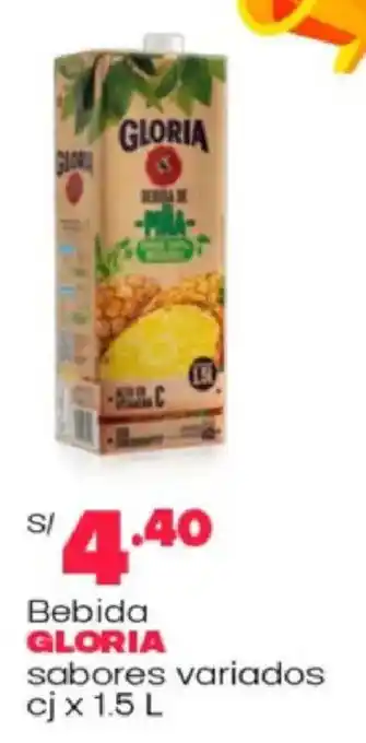 Plaza Vea Gloria bebida sabores variados oferta