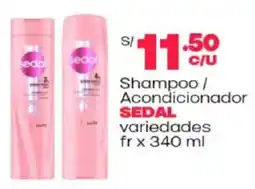 Plaza Vea Sedal shampoo/ acondicionador oferta