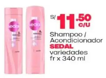 Plaza Vea Sedal shampoo/ acondicionador oferta