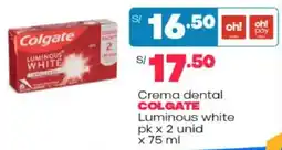 Plaza Vea Colgate luminous white oferta