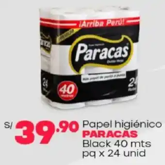 Plaza Vea Paracas papel higiénico black oferta