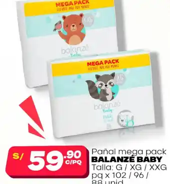 Plaza Vea Balanze baby pañal mega pack oferta