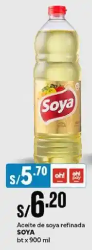 Plaza Vea Soya aceite de soya refinada oferta