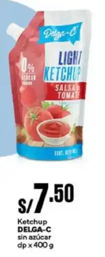 Plaza Vea Delga-c ketchup sin azúcar oferta